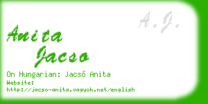 anita jacso business card